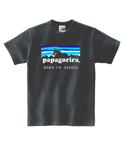 【papagorira黒XL】5ozパパゴリラTシャツ面白いおもしろパロディうけるネタプレゼント送料無料・新品