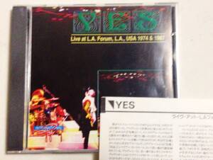 Yes(イエス) 「Live At L.A. Forum, L.A., USA 1974 & 1987」