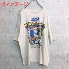 z☆0122 ヴィンテージ Tシャツ 白 3XL相当 ビックプリント