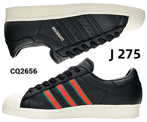 US9 1/2(275cm)新品【adidas SUPERSTAR 80s CQ2656 CORE BLACK/GREEN/RED アディダス スーパースター 80s ブラック/グリーン/レッド】