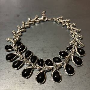 SILVER925 ONYX DESIGN BIG BRACELET/シルバー/ブレスレット