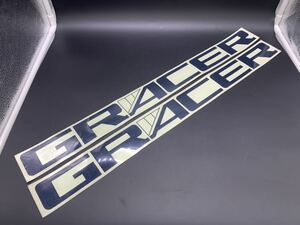 【GRACER ステッカー 大】トラスト GReddy グレッディ/入手困難/当時物 サイズ:ヨコ620mm タテ50mm/色:紺色★新品未使用★２枚セット　10