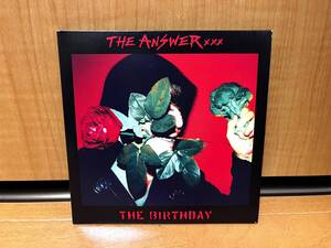 【紙ジャケット仕様/限定盤CD＋DVD/一部欠品あり】The Birthday『The Answer』(Universal Music/UMCK-9945/A&M Records/チバユウスケ)