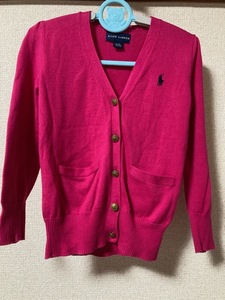 ★女児★ラルフローレン/RALPH LAUREN★ピンク★カーディガン★新中古★即決