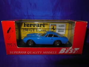 1/43　入手困難　BEST MODEL　フェラーリ　FERRARI　250GTL　1964年　青　プレーンモデル　LUSSO　イタリア製　MADE IN ITALY