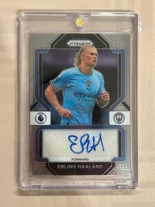 2022-23 Panini Prizm Premier League Erling Haaland アーリング・ハーランド Manchester City マンチェスター・シティ Auto 直筆サイン