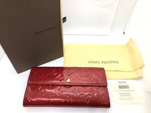 LOUIS VUITTON ルイヴィトン★ヴェルニ ポルトフォイユ・サラ ローズポップ 二つ折り長財布 M93633