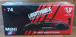 ☆即決送料無料☆日本限定 MINIGT 1/64 LB WORKS Nissan GT-R R35 Type 2, Rear Wing ver 3 Advan Japan Exclusive RHD MGT00074-R　