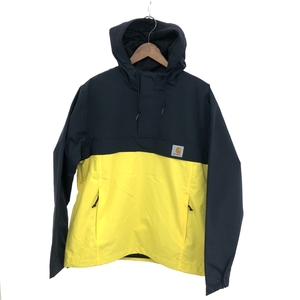 良好◆Carhartt カーハート アノラック ジャケット サイズ:L◆ ネイビー/イエロー メンズ アウター バイカラー