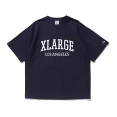 XLARGE×Champion REVERSE WEAVE Tシャツ ネイビー