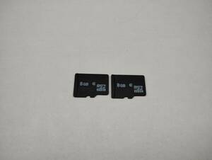 2枚セット　8GB　microSDHCカード　フォーマット済み　microSDカード　メモリーカード