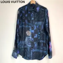 21AW ☆美品☆ LOUIS VUITTON ダミエ　シルク100% シャツ