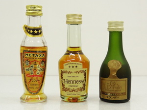 古酒 メタクサ ヘネシー ドービル ブランデー ミニボトル 50ml 3本セット METAXA Hennessy L.Dorville ☆P