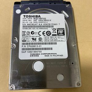 TOSHIBA 2.5インチHDD MQ01ABF032 320GB 5400rpm 7mmフォーマット済 