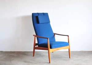 Soren Ladefoged-SL Mobler-Denmark easy chair teak Blue