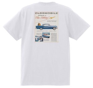 アドバタイジング オールズモビル 白 634 Ｔシャツ 1955 ゴールデン ロケット 88 98 スーパー ホリデー ホットロッド ローライダー