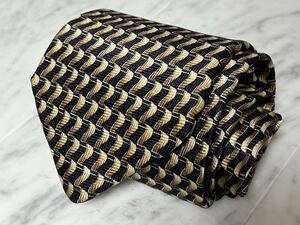 999円～ VALENTINO ネクタイ ネイビー系 パターン 総柄 (B1)