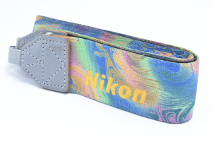 [良品] Nikon genuine Neck Strap embroidery colorful カラフル ストラップ