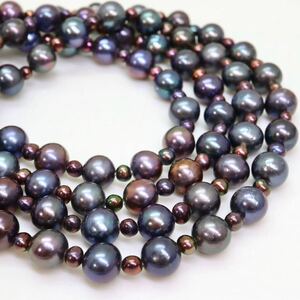 ＊本真珠ロングネックレス＊m 約59.0g パール pearl long necklace jewelry DA0/DA0