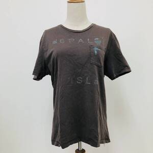 k0611 GAP ギャップ メンズ Tシャツ 半袖 M 丸首 茶 コットン100% 胸プリント ポケット ナチュラル 夏 薄手 シンプルデイリーカジュアル 