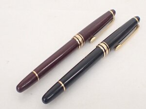 MONTBLANC 万年筆 MEISTER STUCK 2本セット ペン先 14K-585 モンブラン マイスターシュテュック ▽ 70EA0-1