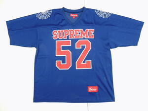 ★ 美品 Sサイズ 24SS シュプリーム Supreme Spiderweb Football Jersey Navy スパイダーウェブ フットボール ジャージ 半袖 ネイビー