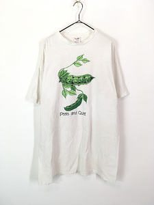 レディース 古着 USA製 Ameri Tees 絵本 「Peas and Quiet」 えんどう豆 デザイン Tシャツ ワンピース ひざ丈 XL位 古着