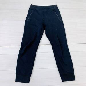 S2683 UNIQLO ユニクロ メンズ トレーニングパンツ 人気 XL 黒 無地 万能 シンプル スポーティスタイル ポケット 裾リブ ウエストゴム/紐