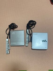 MD WALKMAN MDウォークマン ポータブルMDプレーヤー MDプレーヤー SONY SHARP 2台まとめ