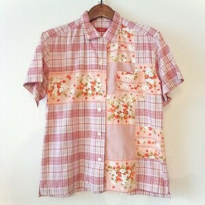 #snc ピンクハウス PINKHOUSE シャツ・ブラウス L ピンク系 半袖 いちご 花柄 チェック レディース [871088]