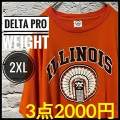 【 DELTA PRO WEIGHT 】 古着 オレンジ メンズ 半袖 Tシャツ