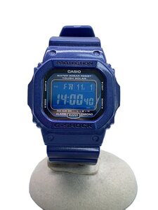 CASIO◆ソーラー腕時計/デジタル/ラバー/BLU/G-5600CC