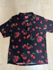 Mサイズ　Supreme Cherry Rayon S/S Shirt Black レーヨンシャツ　チェリー　19ss