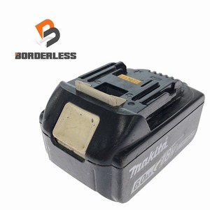 ☆中古品☆makita マキタ 18V 6.0Ah 純正リチウムイオンバッテリー BL1860B 残量表示付 急速充電対応 蓄電池 雪マーク 99377