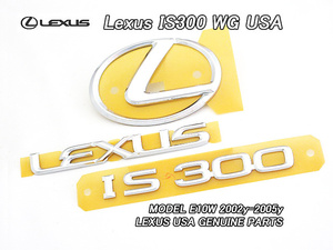 アルテッツァGITA/LEXUS/レクサスIS300ワゴン純正USエンブレム-リア3点セット/USDM北米仕様USAトヨタALTEZZAジータLマーク海外Sport.Cross