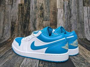 残少 30.0cm/US12 NIKE AIR JORDAN 1 LOW 検 553558-174 エアジョーダン1 ロー ホワイト/アクアトーン 白/青 ターコイズ/マリンブルー