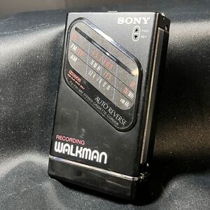 SONY ソニー RECORDING WALKMAN ウォークマン WM-F203 ブラック カセット ラジオ レコーダー 当時物