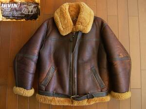 AVIATION LEATHER CRAFT IRVIN JACKET アーヴィンジャケット アービンジャケット 英国空軍 サイズ40 b-3 ムートンジャケット