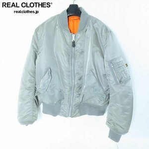 ☆Alpha Industries/アルファ インダストリー フライトジャケット MA-1 リバーシブル MIL-J-82790J グレー/オレンジ/L /080