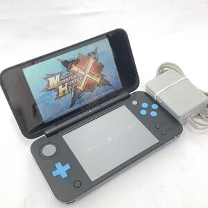 動作品　任天堂 Nintendo Newニンテンドー2DS LL JAN-001 ブラック/ターコイズ　電源ケーブル付き　R店1219