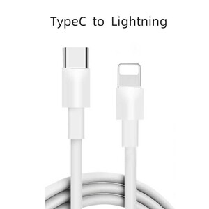 iPhone TypeC to Lightning充電ケーブル ホワイト iPad iMac MacBook