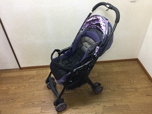 s402k　訳あり ベビーカー Combi MECHACAL first BB-400 コンビ メチャカル ファーストα エッグショック モザイクパープル ジャンク