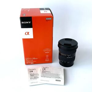 M-4645 ☆ 1円スタート ☆ SONY ソニー DT11-18mm F4.5-5.6 SAL1118 Aマウント A-mount カメラレンズ 箱 説明書