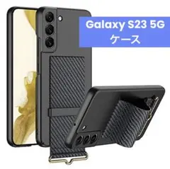 Samsung Galaxy S23 5G スマホケース リストバンド ブラック