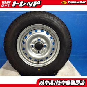 【中古スチール+新品夏4本】ダイハツ純正スチール 12x4J+40 4H100 + ブリヂストン RD-604 STEEL 145R12 6PR ハイゼット ピクシス 等 各