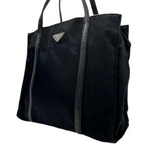 美品 PRADA プラダ トートバッグ A4収納可 ナイロン 黒 肩掛け K6