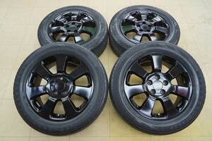 送料無料【中古 SET】215/60R17 ダンロップ エナセーブ RV504 ホンダ クロスロード 純正 5H114.3 6.5J+50 黒色再塗装