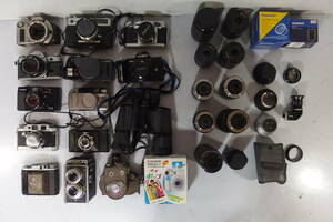 ◆フィルムカメラ/一眼レフ/二眼/蛇腹/レンズ/他 まとめて 31台 Canon/EOS/AE-1/AF-35M/Yashica/minolta/OLYMPUS/AIRES/FUJI/ZENOBIA/他