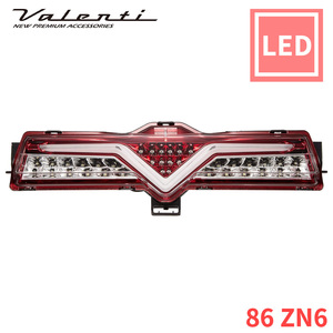 86 ZN6 トヨタ JEWEL LED バックフォグランプ クリア/レッドクローム BFT86Z-CR-2 Valenti ヴァレンティ