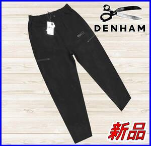 【国内正規品】72%OFF◆DENHAMデンハム◆8.5TECHPANTSテックパンツ春ストレッチテーパード8.5分丈イージーパンツM定価:37,400円ブラック黒